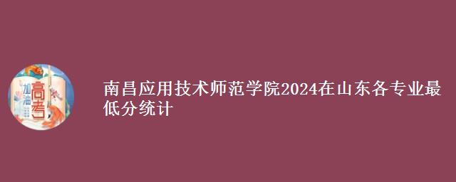 南昌应用技术师范学院2024在山东各专业最低分统计