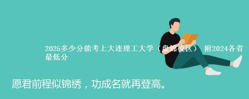 2025多少分能考上大连理工大学（盘锦校区） 附2024各省最低分