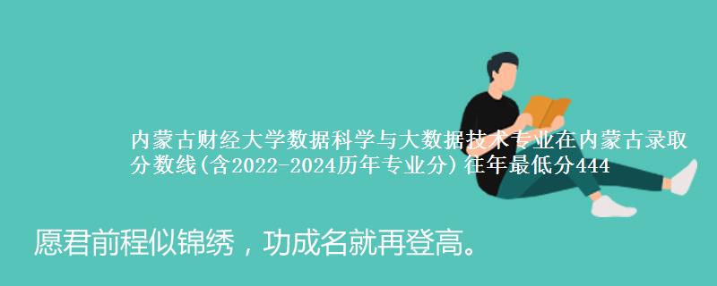 内蒙古财经大学数据科学与大数据技术专业在内蒙古录取分数线(含2022-2024历年专业分) 往年最低分444