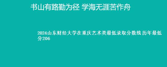 2024山东财经大学在重庆艺术类最低录取分数线 历年最低分206