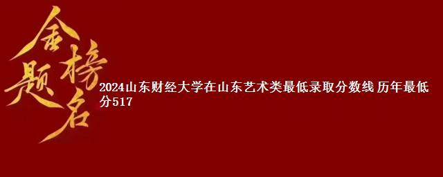 2024山东财经大学在山东艺术类最低录取分数线 历年最低分517