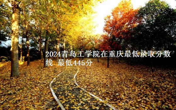 2024青岛工学院在重庆最低录取分数线 最低445分