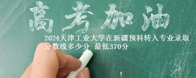 2024天津工业大学在新疆预科转入专业录取分数线多少分 最低370分