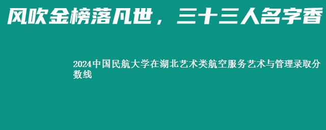 2024中国民航大学在湖北艺术类航空服务艺术与管理录取分数线