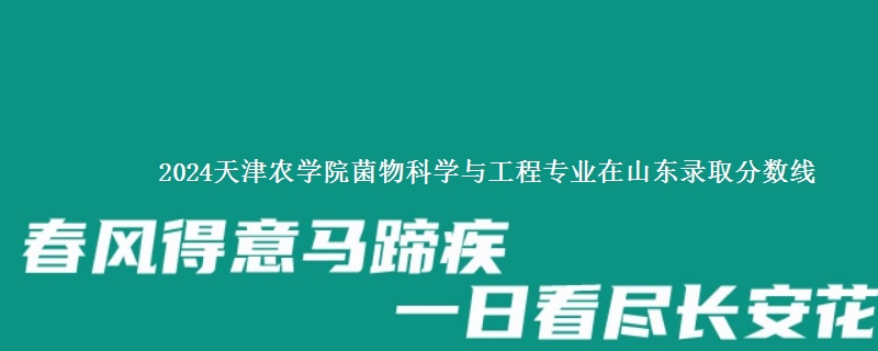 2024天津农学院菌物科学与工程专业在山东录取分数线