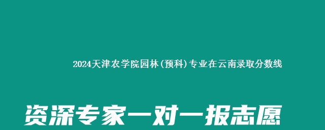 2024天津农学院园林(预科)专业在云南录取分数线