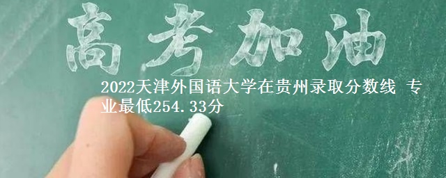 2022天津外国语大学在贵州录取分数线 专业最低254.33分