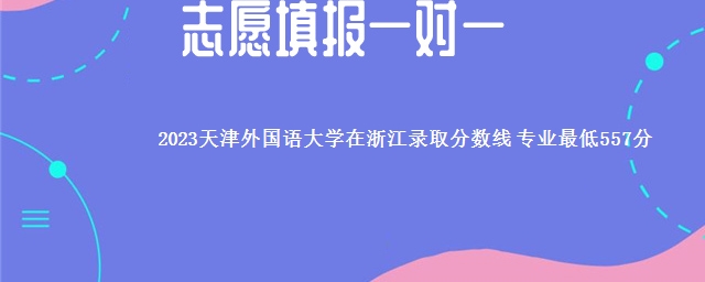 2023天津外国语大学在浙江录取分数线 专业最低557分