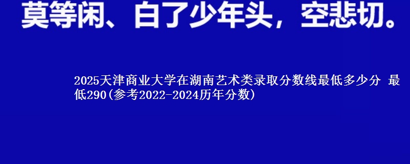 2025天津商业大学在湖南艺术类录取分数线最低多少分 最低290(参考2022-2024历年分数)