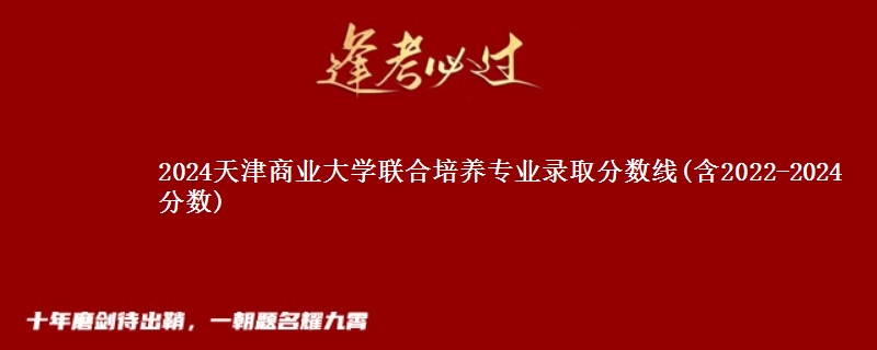 2024天津商业大学联合培养专业录取分数线(含2022-2024分数)