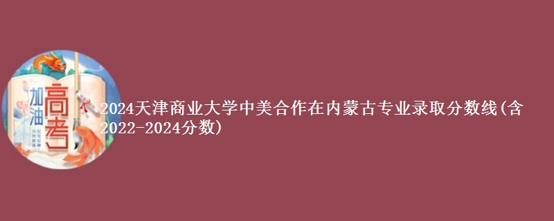 2024天津商业大学中美合作在内蒙古专业录取分数线(含2022-2024分数)