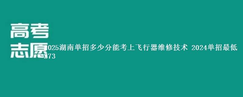 2025湖南单招多少分能考上飞行器维修技术 2024单招最低273