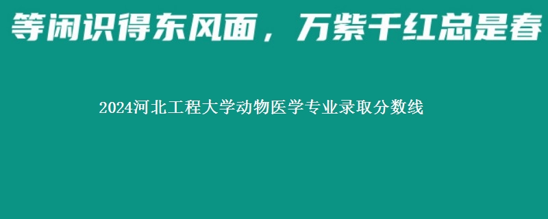 2024河北工程大学动物医学专业录取分数线