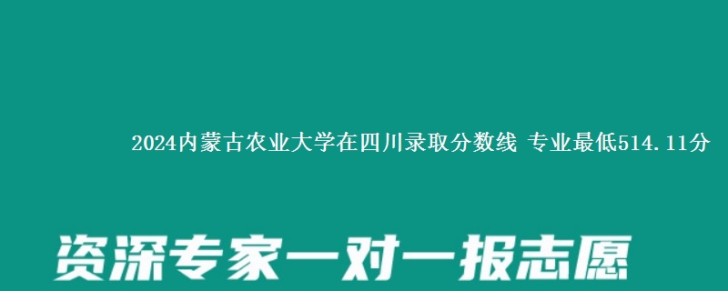 2024内蒙古农业大学四川考生最低要多少分 专业最低514.11分