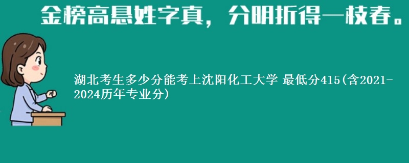 湖北考生多少分能考上沈阳化工大学 最低分415(含2021-2024历年专业分)