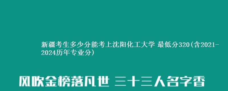 新疆考生多少分能考上沈阳化工大学 最低分320(含2021-2024历年专业分)