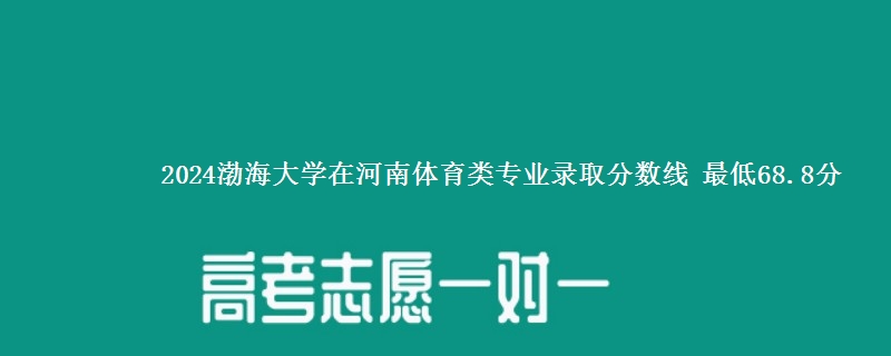 2024渤海大学在河南体育类专业录取分数线 最低68.8分