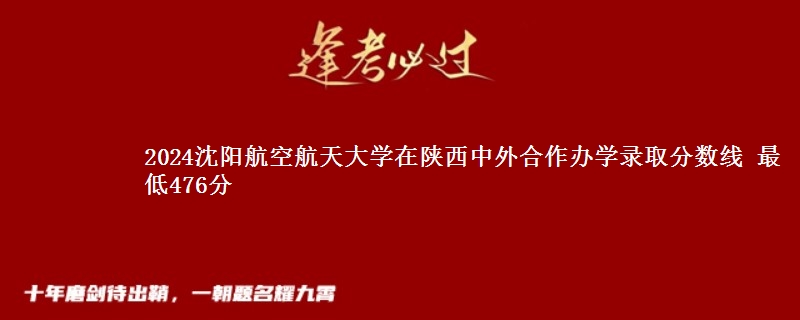 2024沈阳航空航天大学在陕西中外合作办学录取分数线 最低476分