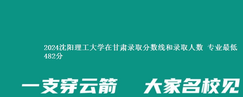 2024沈阳理工大学在甘肃哪个专业分最低 录取几人 专业最低482分