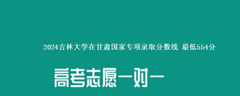 2024吉林大学在甘肃国家专项录取分数线 最低554分