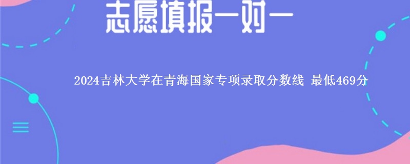 2024吉林大学在青海国家专项录取分数线 最低469分