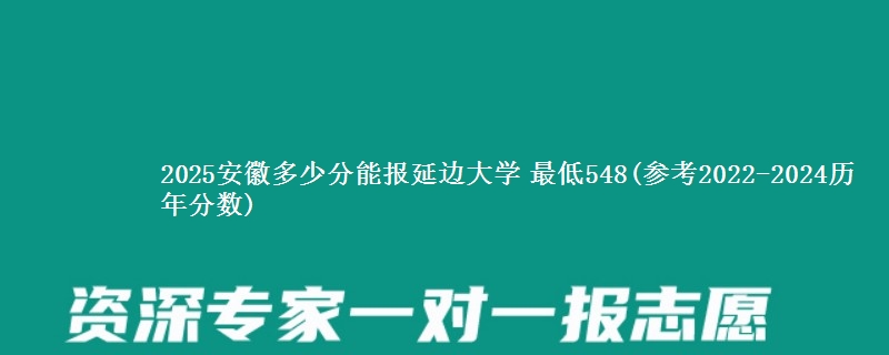 2025安徽多少分能报延边大学 最低548(参考2022-2024历年分数)