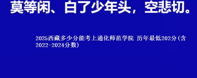 2025西藏多少分能考上通化师范学院 历年最低202分(含2022-2024分数)