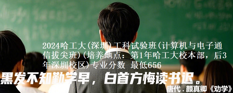 2024哈工大(深圳)工科试验班(计算机与电子通信拔尖班)(培养地点：第1年哈工大校本部，后3年深圳校区)专业分数 最低656