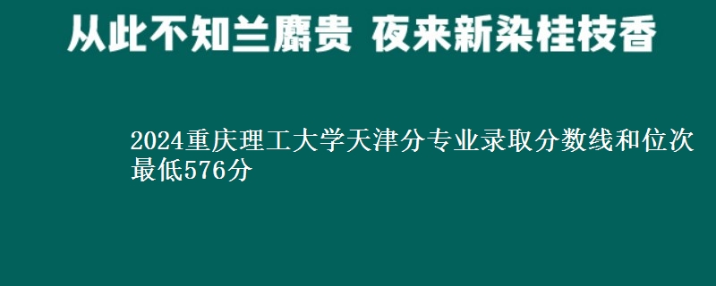 2024重庆理工大学天津分专业录取分数线和位次 最低576分