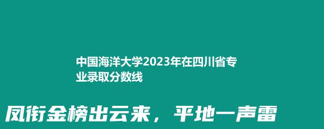 中国海洋大学2024中外合作办学在四川最低录取分数线