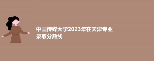 中国传媒大学2024中外合作办学在天津录取分数线