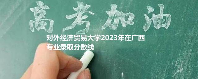 对外经济贸易大学2023年在广西专业录取分数线