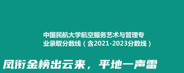 中国民航大学航空服务艺术与管理专业录取分数线（含2021-2023分数线）