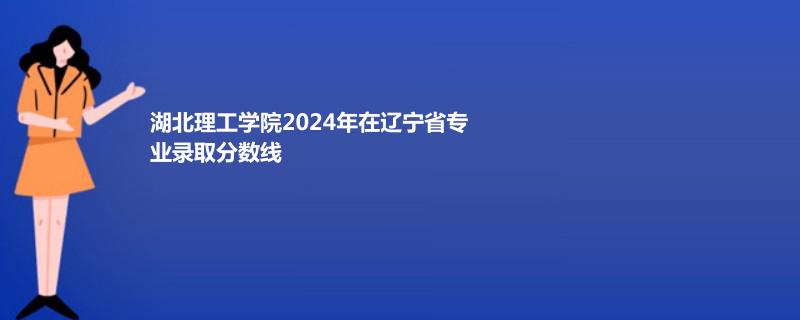 湖北理工学院2024在辽宁专业录取分数线