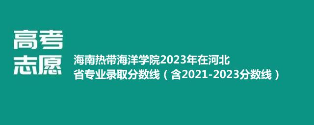 海南热带海洋学院2024在河北录取分数线(含2022-2024历年专业分)