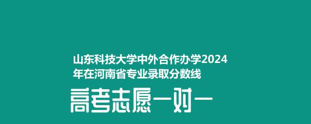 山东科技大学中外合作办学2024在河南专业录取分数线