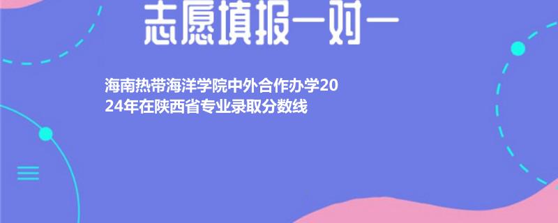 海南热带海洋学院中外合作办学2024年在陕西省专业录取分数线