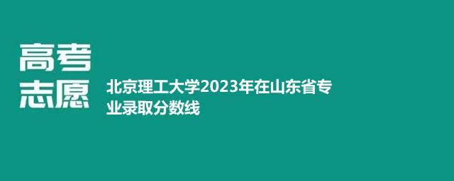 北京理工大学2023年在山东省专业录取分数线