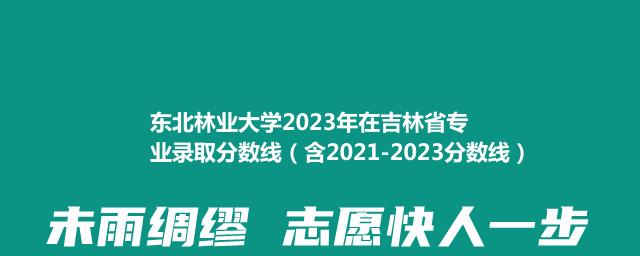 东北林业大学2021-2023近三年高考在吉林省专业录取分数线（含2021-2023分数线）