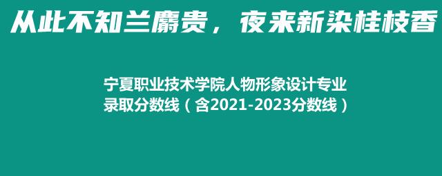 宁夏职业技术学院人物形象设计专业录取分数线（含2021-2023分数线）