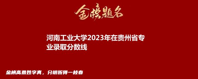 河南工业大学2024艺术类在贵州最低录取分数线