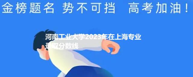 河南工业大学2024中外合作办学在上海录取分数线 多少分能考上