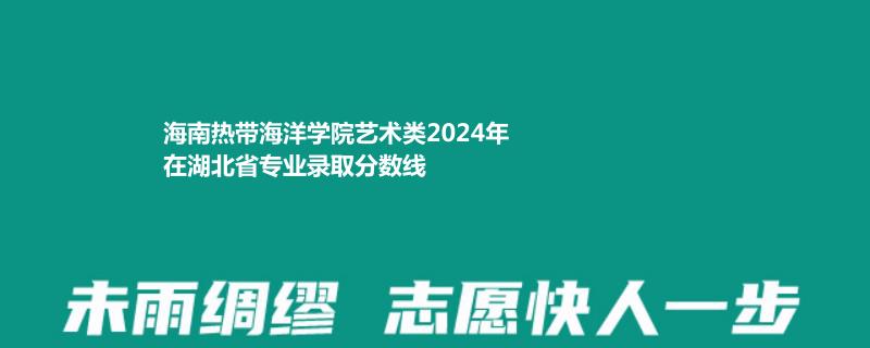 海南热带海洋学院艺术类2024高考湖北专业录取分数线